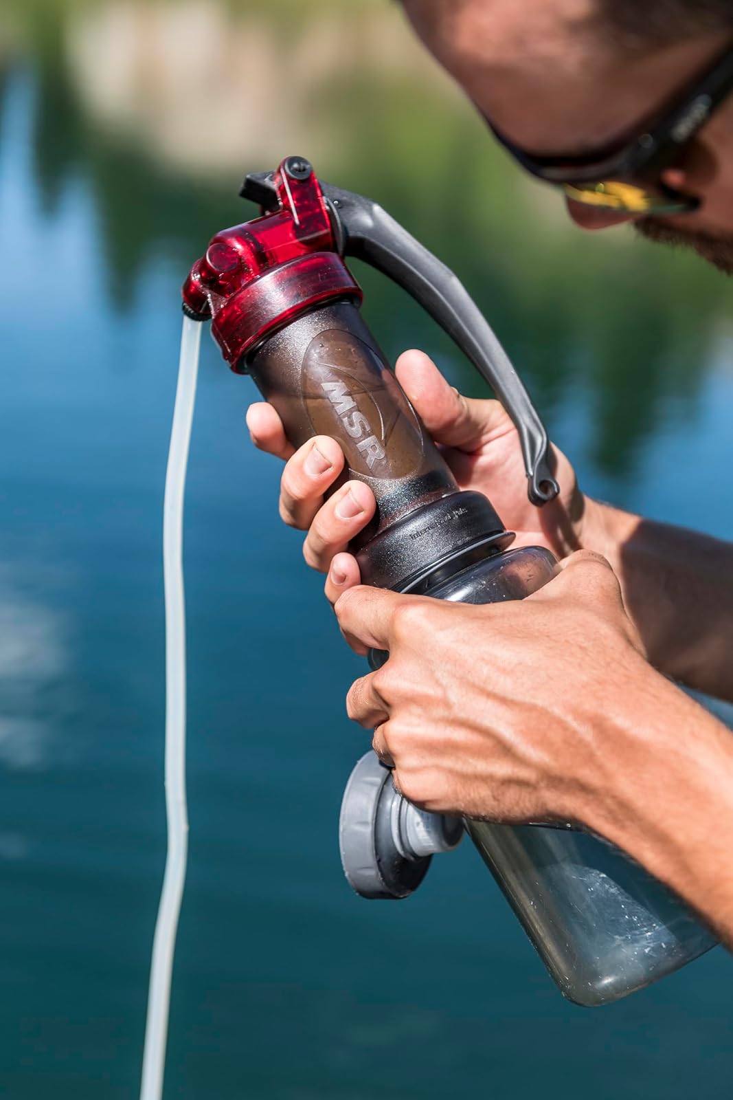 MSR MiniWorks EX Sistema purificador de agua para mochileros y acampar con tabletas de purificación de agua