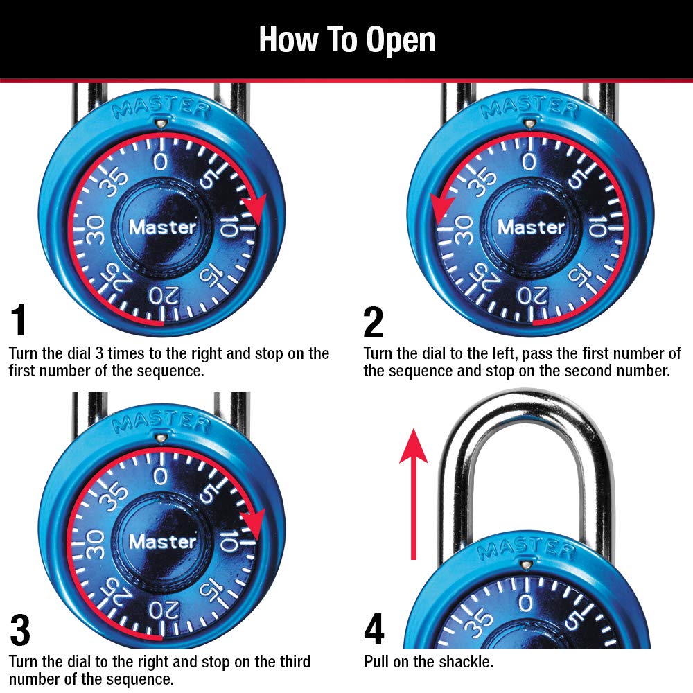 Master Lock 1533TRI - Candado de combinación