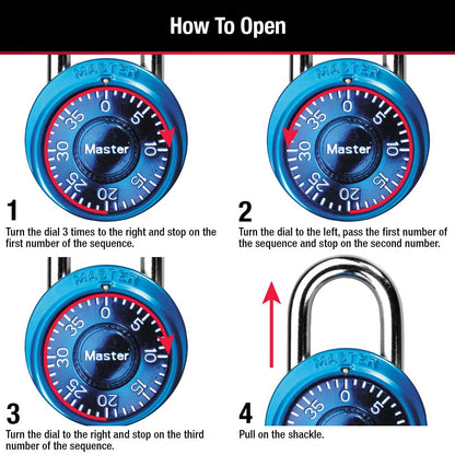 Master Lock 1533TRI - Candado de combinación