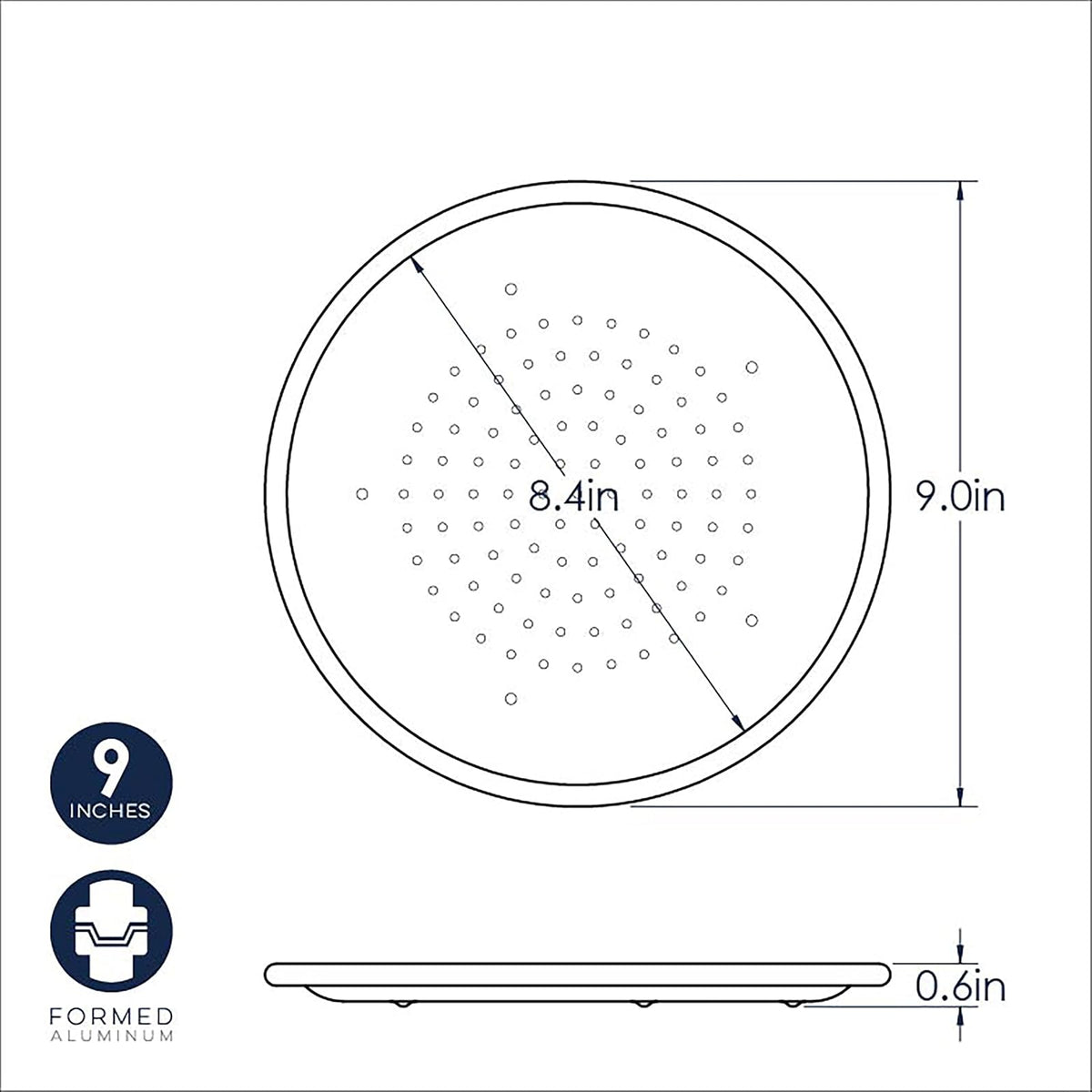 Nordic Ware 46105 Cortador de pizza de aire caliente de 9 pulgadas, aluminio