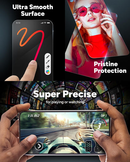 ZAGG Fusion Privacy Google Pixel 9 Pro XL Protector de visualización – Polímero híbrido flexible, filtro de privacidad de 2 vías, protección contra impactos y arañazos, instalación EZ Application,