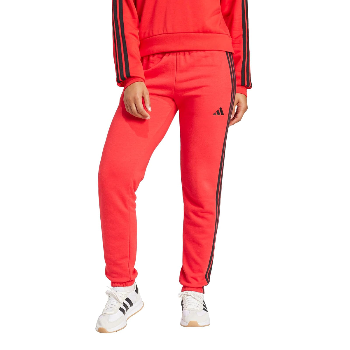 Adidas Essentials - Pantalones de Forro Polar con 3 Rayas Pantalones Deportivos para Mujer
