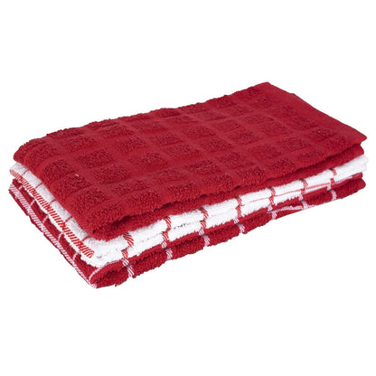 Ritz Kitchen Creations Toallas de Cocina de Algodón - Paquete de 3 - Pimentón Rojo - Paquete de 3 unidades de 25 x 15 pulgadas