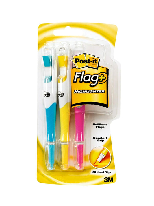 3M Post It Resaltadores Color Azul Rosa Amarillo