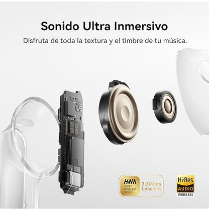 HUAWEI FreeBuds Pro 5 Audífonos inalámbricos, Arena | Cancelación de Ruido IA de Doble Motor para Negocios y Oficina, Ajuste Seguro Sonido Inmersivo, Llamadas Estables