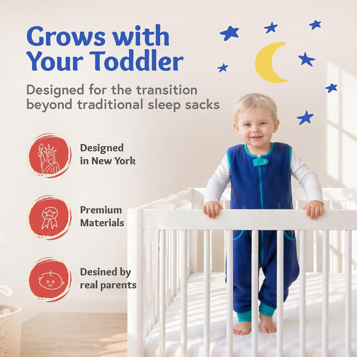 Baby Deedee Sleep Kicker Saco de Dormir con Abertura para los pies, Talla 2-4, Color Gris Pizarra