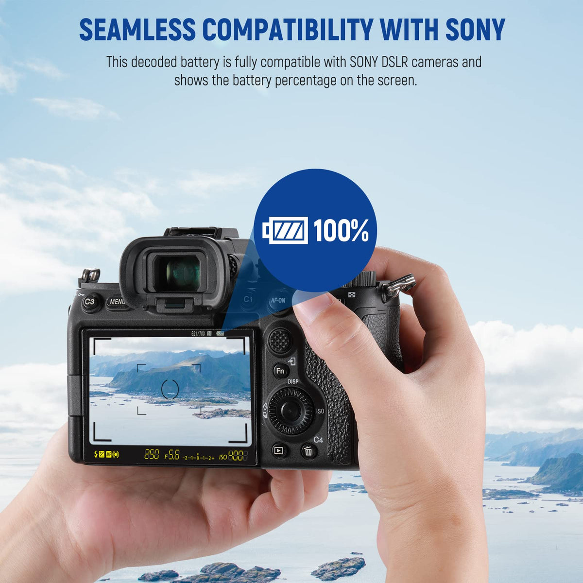 NEEWER 2280mAh NP-FZ100 Juego de Cargador de Batería de Repuesto, 2 Baterías y 1 Estuche de Carga USB de Doble Canal Compatible con Sony A1, A9 II, A7R V, A7R IV, A7S III, A7 IV, A6600, A7C