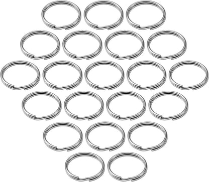 Lucky Line Llavero dividido de 1.5 cm de acero templado niquelado a granel, llavero de metal resistente para coches, manualidades, cordones, 100 por caja (76000)
