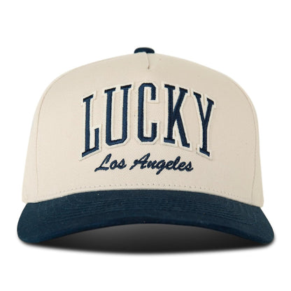 Lucky Brand Cotton Embroidered Baseball Cap with Adjustable Straps for Men and Women (One Size Fits Most) Gorra de béisbol Unisex Adulto - Talla Única - Varsity - Navy
