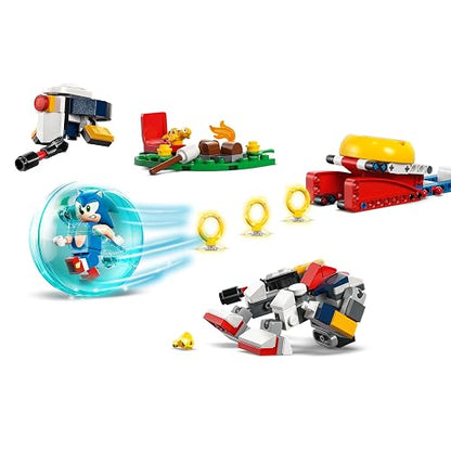 LEGO® Sonic The Hedgehog™ Batalla de Sonic en la Fogata Juguete Coleccionable para niños y niñas de 7 años en adelante y Fans de los Videojuegos, Divertido Juego construible 77001