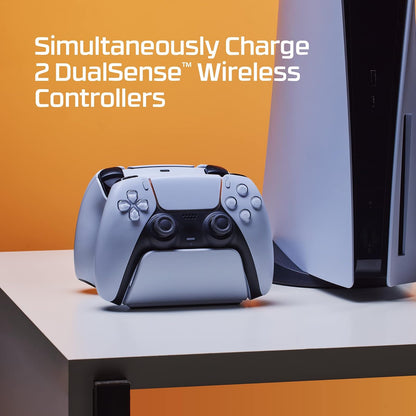 HyperX ChargePlay Duo - Estación de Carga para Controladores inalámbricos DualSense PlayStation 5, Base ponderada y Acoplamiento Seguro, diseño Compacto, Cable USB-C Incluido