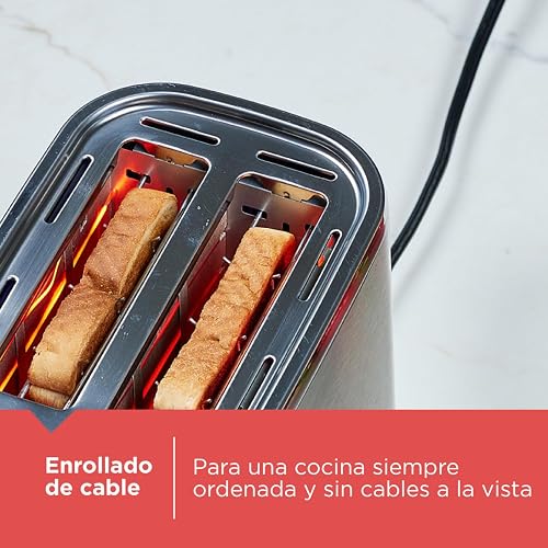 Black+Decker Tostadora de Pan 2 Rebanadas con 7 Niveles, TR1227-0SDLA | Ranuras extra anchas para tostar bagels y panes gruesos, con función para alimentos congelados