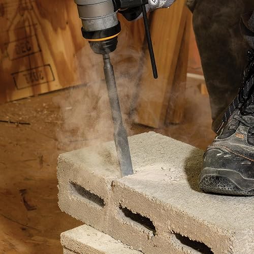 Klein Tools 32753SD SDS Desarmador de demolición, puntas de cincel plano y de bala, uso con rotomartillo y barras de palanca de mano, 3 piezas