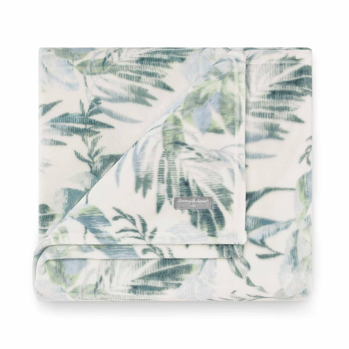 Tommy Bahama - Manta de Forro Polar de Felpa, Juego de Ropa de Cama Tropical para Cama o sofá (Hojas de Papel de Pared, 50 x 70 Pulgadas)