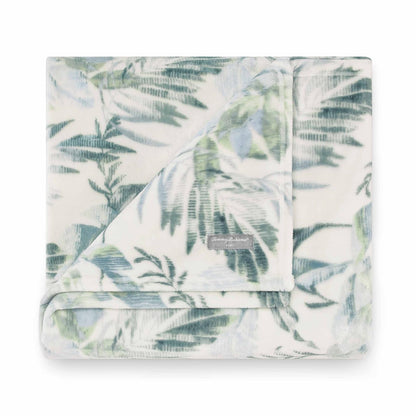 Tommy Bahama - Manta de Forro Polar de Felpa, Juego de Ropa de Cama Tropical para Cama o sofá (Hojas de Papel de Pared, 50 x 70 Pulgadas)