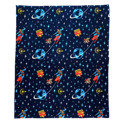 Franco Manta de Felpa Coleccionable con Personajes Licenciados - 60 in x 70 in - Superman - Hijo de Krypto