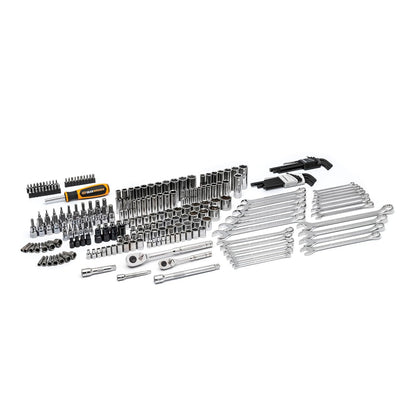 GEARWRENCH Juego de herramientas para mecánica en caja de almacenamiento con 3 cajones, 232 piezas, guías de 0.6 cm y 1 cm, métrico/SAE | GW72LLCBMTS