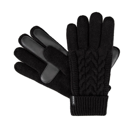 Isotoner SmarTouch Solid Triple Cable Knit de la mujer Palm Guante con palma Parches