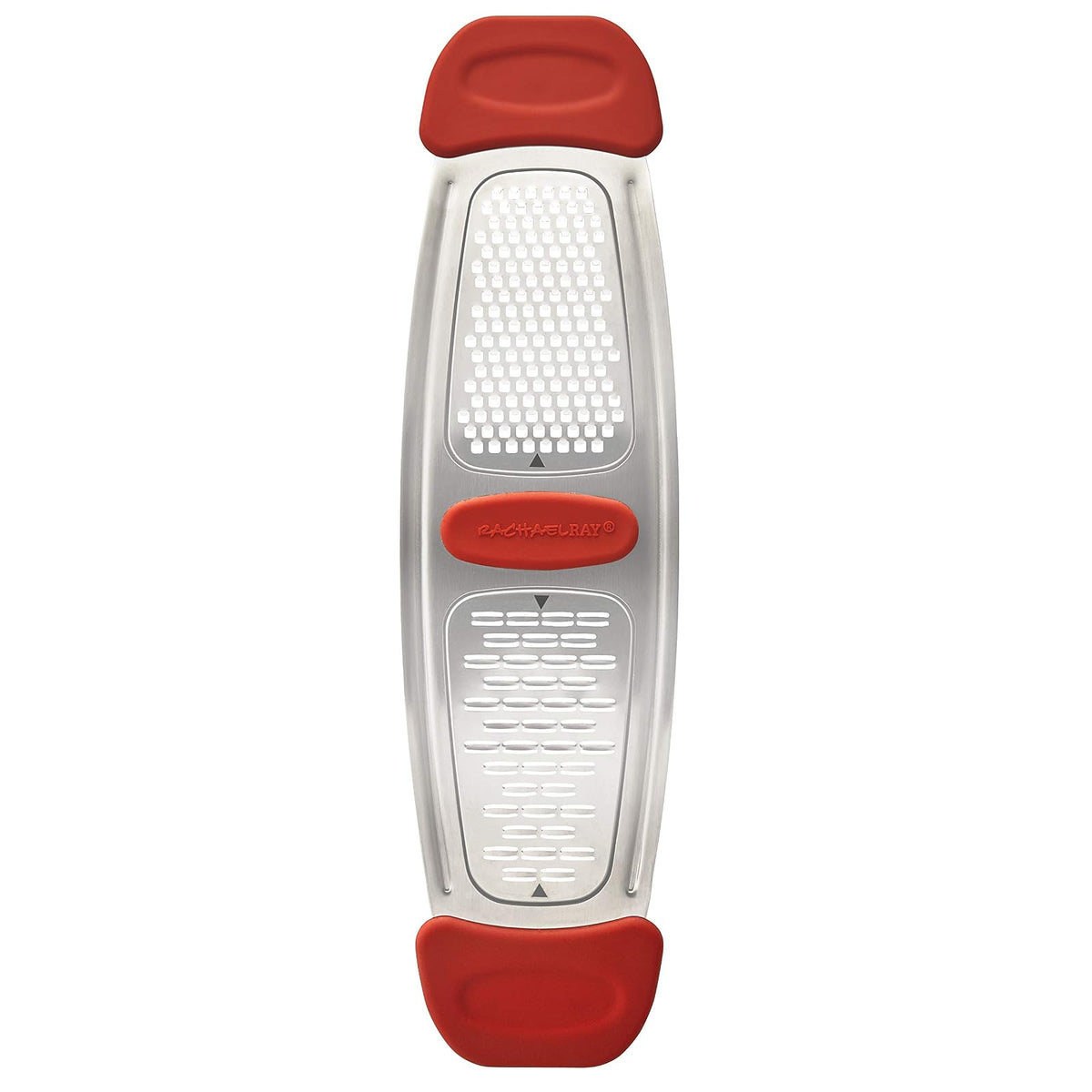 Rachael Ray 46914 multiralladores de acero inoxidable con mango de silicona, rojo