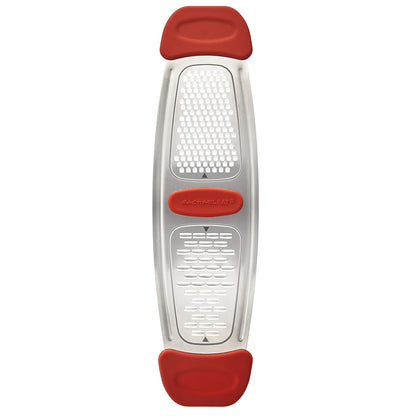 Rachael Ray 46914 multiralladores de acero inoxidable con mango de silicona, rojo