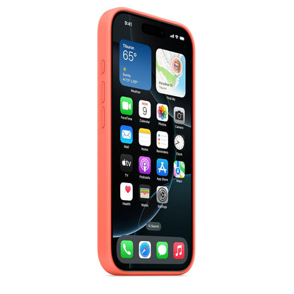 Apple Funda de silicón con MagSafe para el iPhone 16 Pro – Color Mandarina ​​​​​​​
