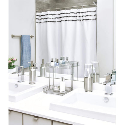 iDesign Austin Metal Covered Holder Stand, Holds Regular and Electric Toothbrushes in Master, Guest, Kid's, College Dorm Bathroom, Brushed