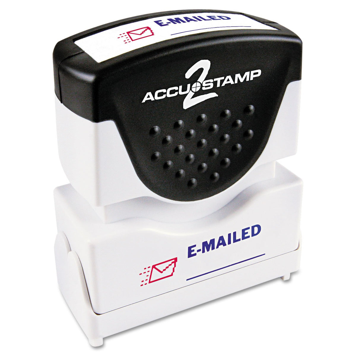 Accustamp, Sello de obturación "APPROVED" con protección Microban, sello con mensaje preentintado rojo y azul (035525), Escaneado, Rojo - Enviado por correo electrónico