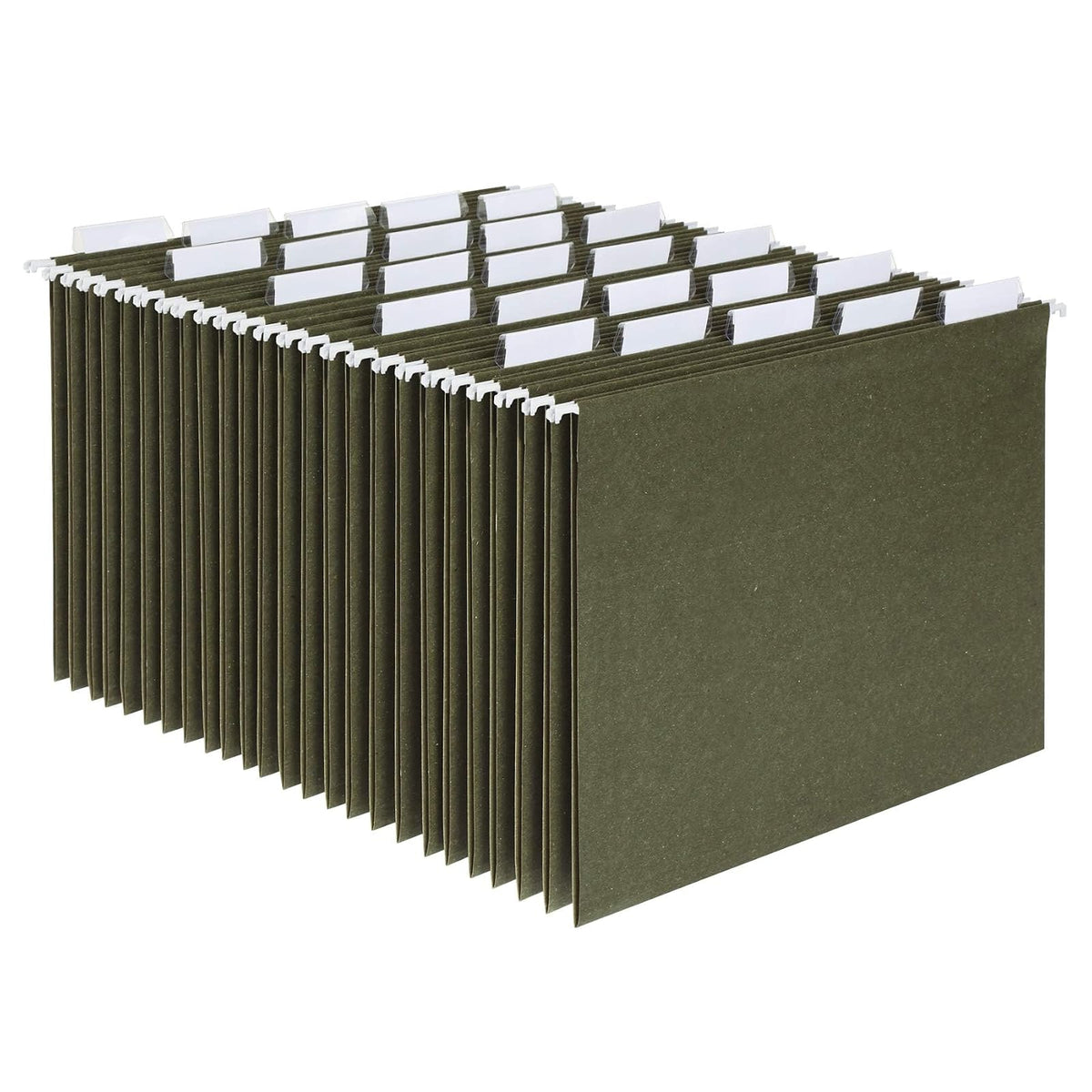 Pendaflex Essentials Hanging Folders, Letter Size, 1/5 Cut Tabs, Standard Green, 25 per Box (81602)