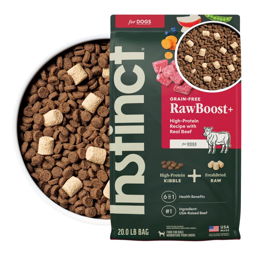 Instinct Raw Boost Alimento para Perro Sin Granos con Carne Cruda - Carne de vacuno - 9.07 KG