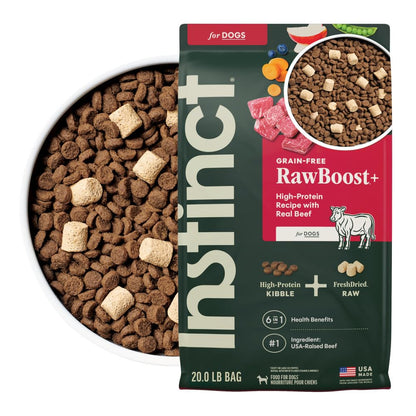 Instinct Raw Boost Alimento para Perro Sin Granos con Carne Cruda - Carne de vacuno - 9.07 KG