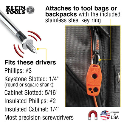 KLEIN TOOLS MAG2 | Magnetizador | Desmagnetizador | Imantación Rápida | Magnetizador para desarmadores que imanta y desimanta rápido, ideal para sujetar tornillos y facilitar el trabajo.