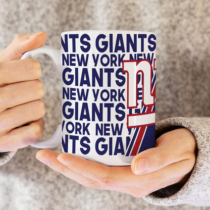 Rico Industries NFL Football Dallas Cowboys Taza de café de cerámica blanca de 15 onzas para fanáticos de la NFL
