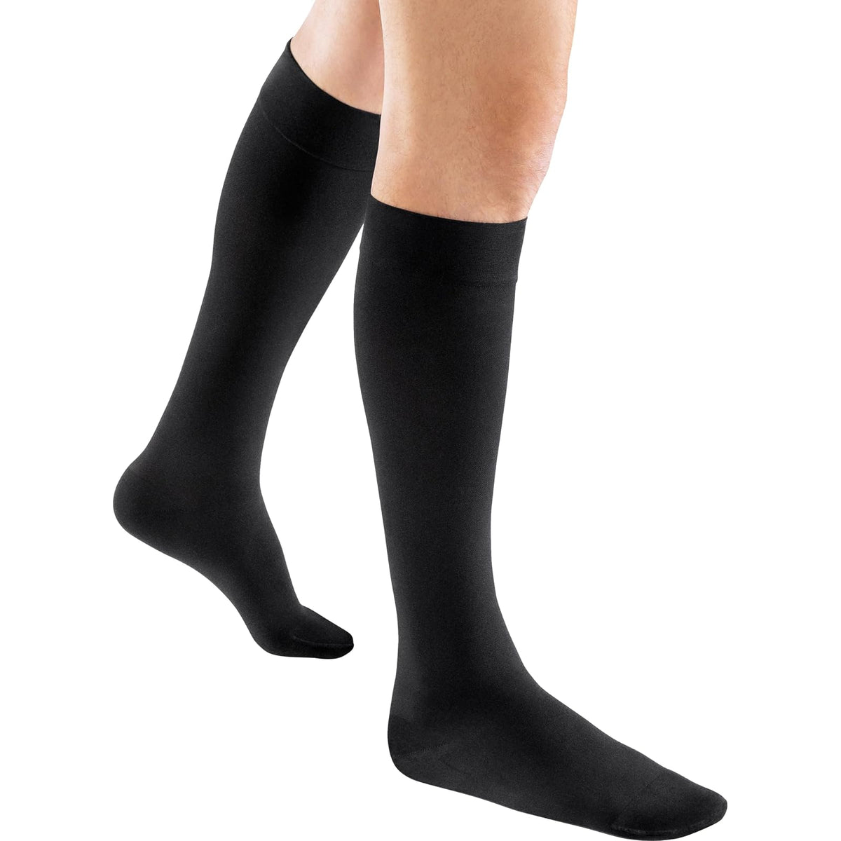 Jobst Activa Calcetines de Compresión Opacos 15-20 mmHg, Puntera Cerrada - Negro - - Large