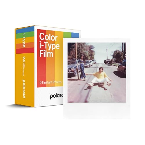 Polaroid Color i-Type Film - Paquete Triple, 24 Fotos (6272) | Película de cámara con marco blanco icónico, compatible con Now, Now+, Flip, I-2 y Lab, película sin batería