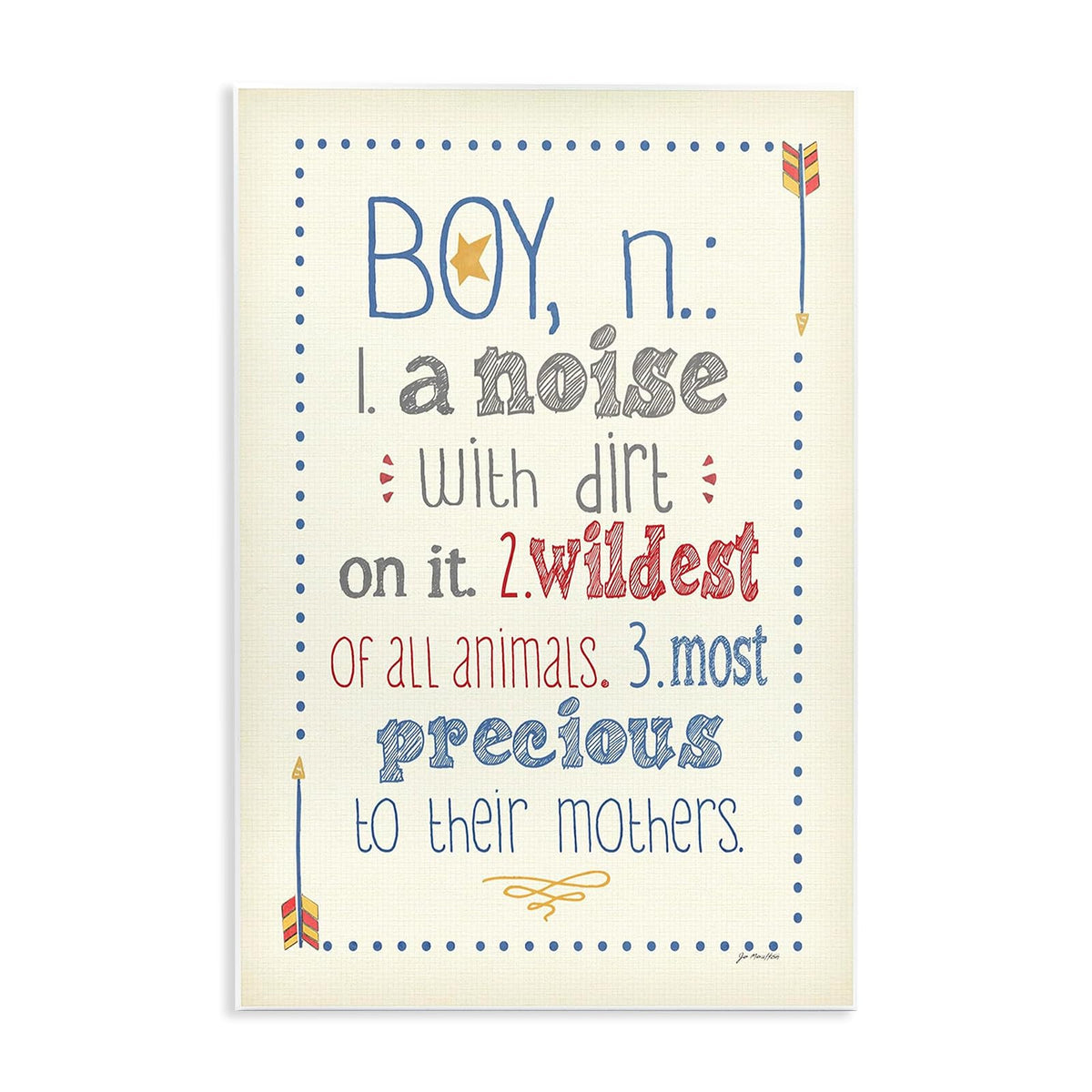 The Kids Room by Stupell Textual Art - Placa de pared (28 x 0,5 x 38 cm), diseño de ruidos