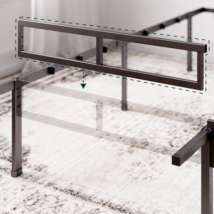Zinus Justin | Base de Cama Individual de Acero con Soporte de Colchón y hasta 11 Patas para Mayor Estabilidad | Espacio de Almacenamiento Debajo
