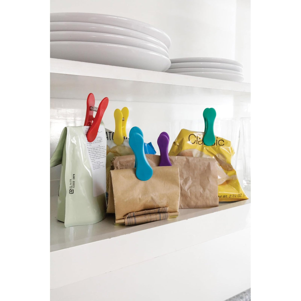 KIKKERLAND Sujetador de papel Arcoiris 8 pzas