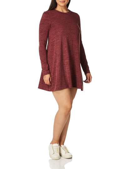 BCBGeneration Vestido de Manga Larga para Mujer, Rojo, Multi Color, M