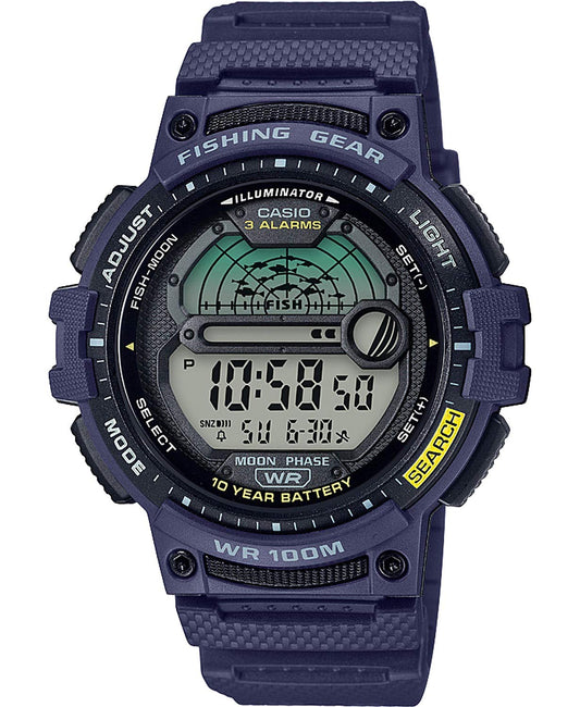 Casio Reloj de cuarzo con batería de 10 años y correa de resina, azul, 24,1 (modelo: WS-1200H-2AVCF)