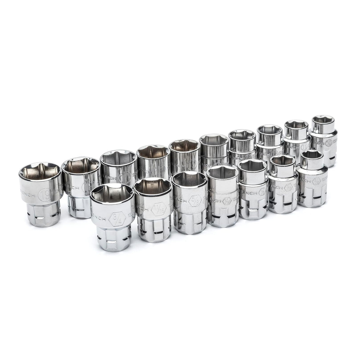 Gearwrench, 25 piezas 1/5.1 cm Drive (30 mm) Pass Thru juego de carraca con bloqueo Flex-Head