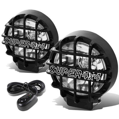 DNA Motoring FL-6-U+SW-CH-BK Luces Antiniebla Redondas de 6 in con Interruptor, Cromo y Negro