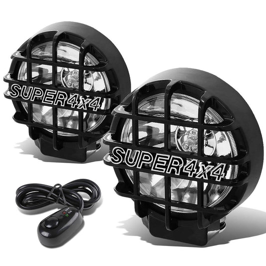 DNA Motoring FL-6-U+SW-CH-BK Luces Antiniebla Redondas de 6 in con Interruptor, Cromo y Negro