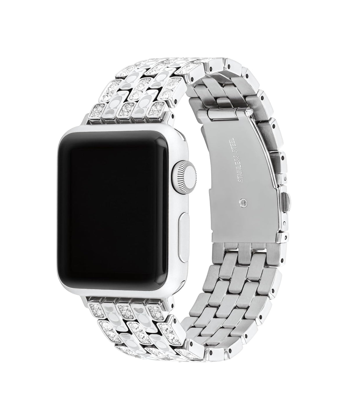 COACH Correa para Apple Watch, compatible con Apple Watch de 38 mm, 40 mm, 41 mm, correa intercambiable, diseño de vidrio para un aspecto deslumbrante, personaliza tu estilo