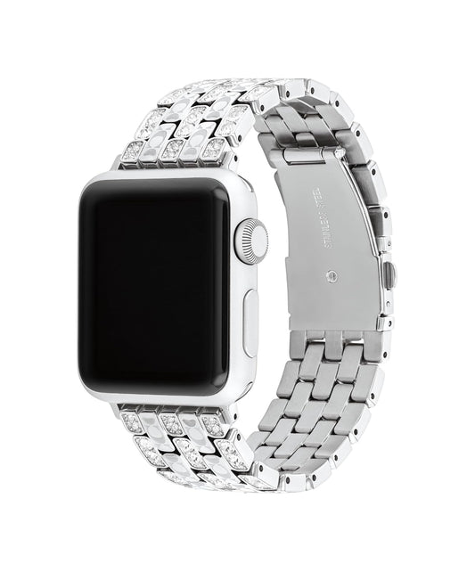 COACH Correa para Apple Watch, compatible con Apple Watch de 38 mm, 40 mm, 41 mm, correa intercambiable, diseño de vidrio para un aspecto deslumbrante, personaliza tu estilo