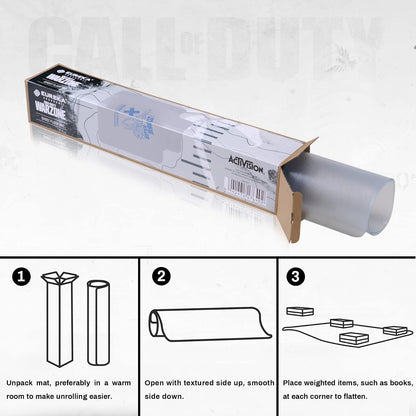 Eureka Ergonomic & Call of DutyⓇ Zombie Killer Gaming Chair Mat for Hardwood Floor/Carpet, Desk Chair Mat with Lip Cartoon Printing, Home Office Floor Protector Accessaries 36 x 48 Transparent