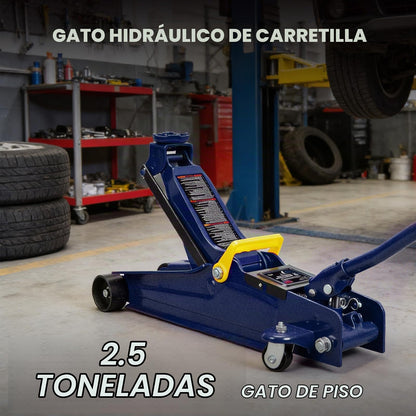 Big Red Gato Hidráulico de Perfil Bajo de 2.5 Toneladas, Azul, AT825051UR