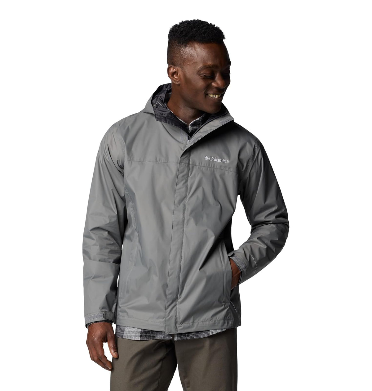 Columbia Watertight II Chamarra Impermeable para Hombre - G - Ciudad gris