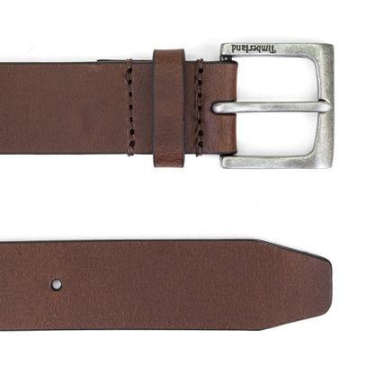 Timberland Cinturón de cuero clásico de 3.5 cm de ancho (tamaños grandes y altos disponibles) Cinturón para para hombre