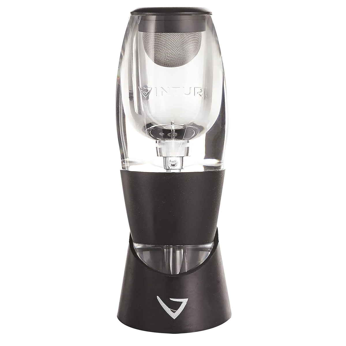 Vinturi Aireador de vino tinto incluye base mejorada sabores con acabado más suave, color negro