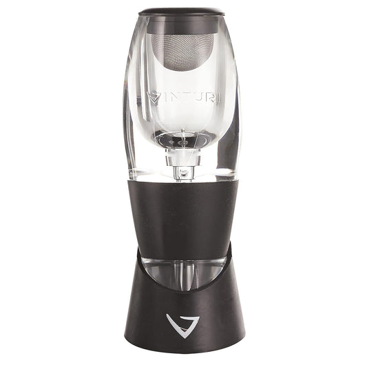 Vinturi Aireador de vino tinto incluye base mejorada sabores con acabado más suave, color negro